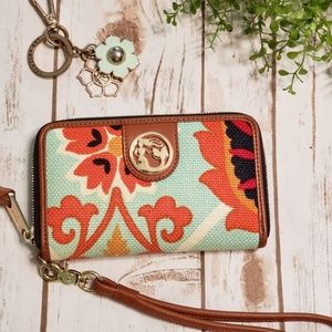 Waving Girl Wristlet Wallet by Spartina 449